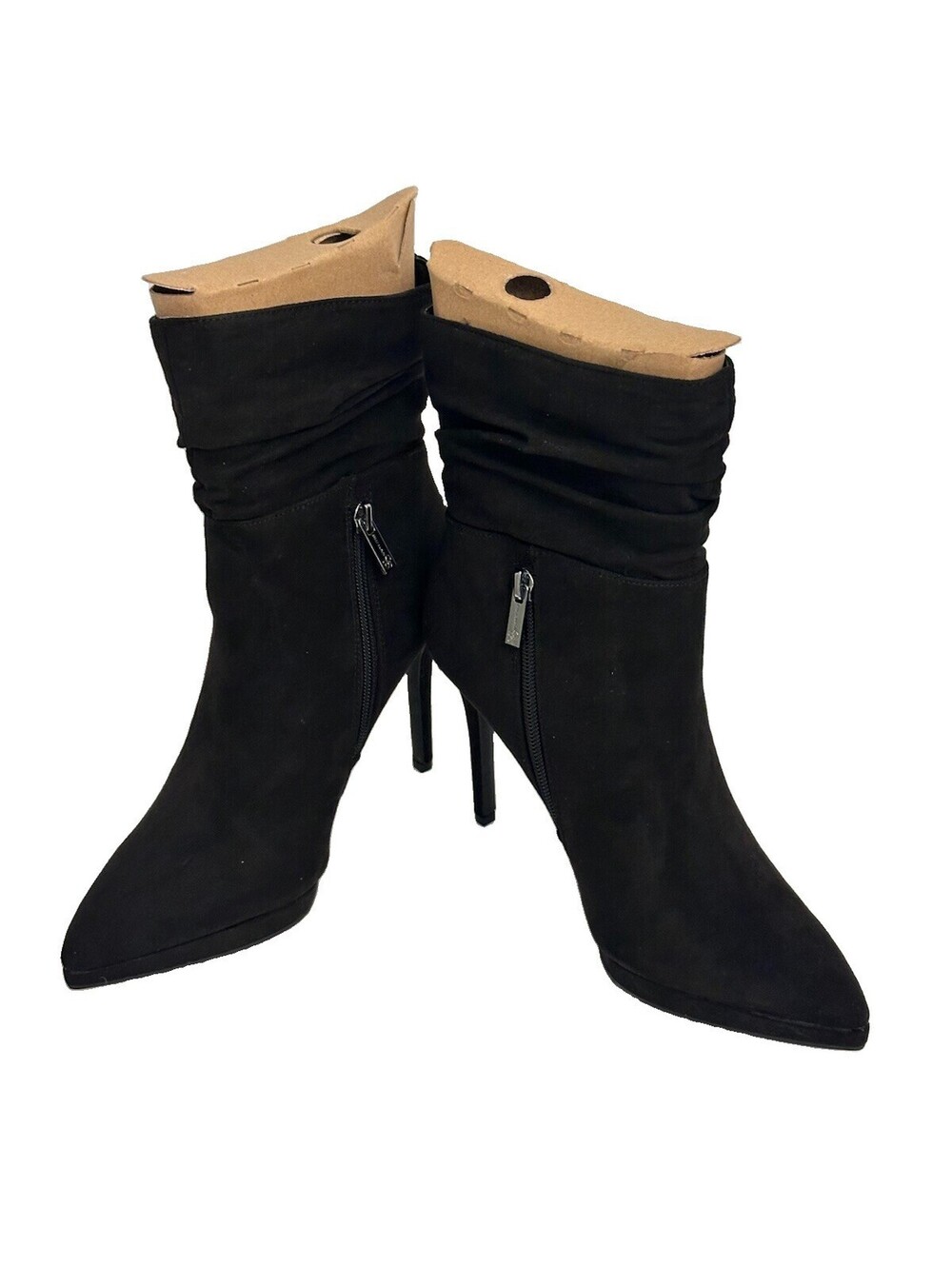 New Jessica Simpson Gaven Black Suede Slouch Pointed Toe Ankle Boots 9M Stiletto